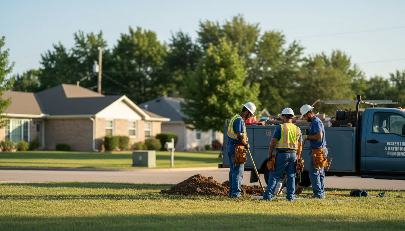 Residential water line and bathroom plumbing service in Centertown, MO